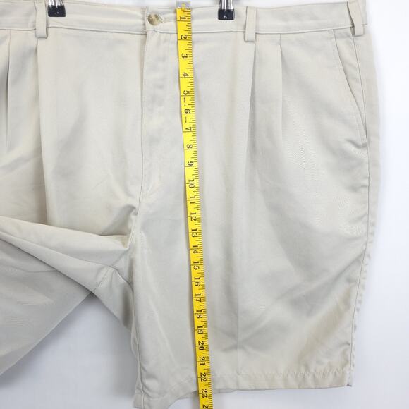 Roundtree & Yorke Chino Shorts Men 50 Big Relax Fit Khaki Beige Causal Preppy - Picture 3 of 8